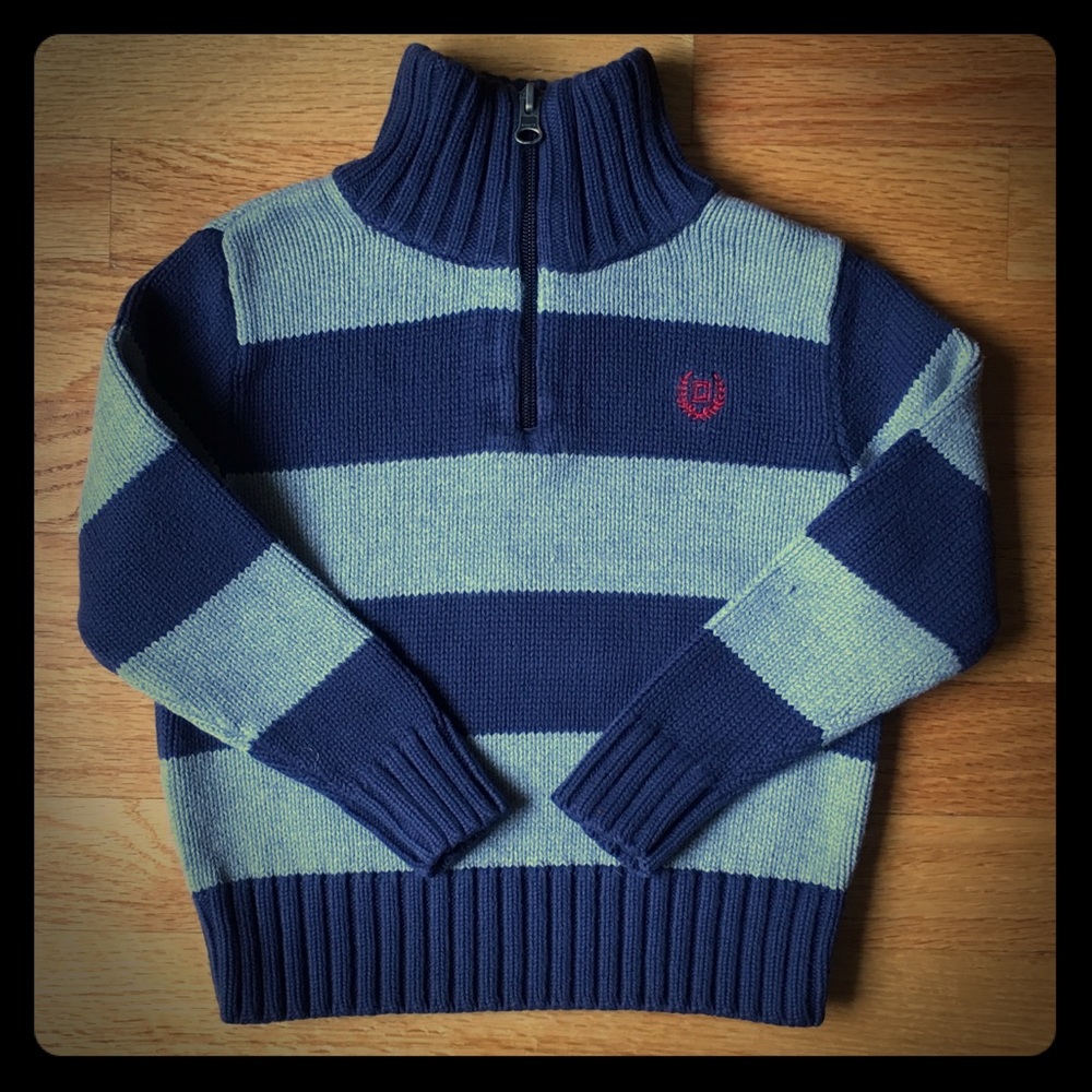 Chaps Rugby Stripe 1/4 Zip sweater 3T